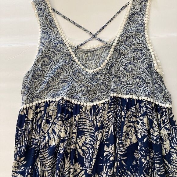 Blue and white crop tank. Size SM. - Picture 6 of 8